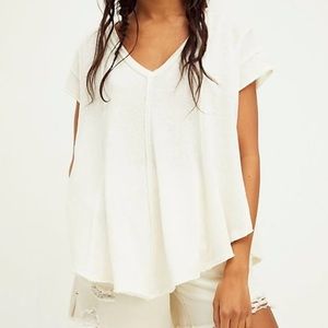Bundle ✨ Free People Sammie V-Neck Short Sleeve Flowy Hi-Low Tee